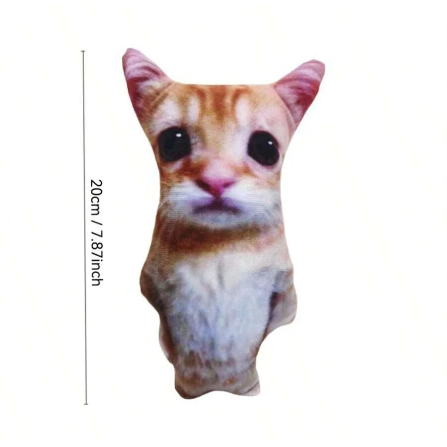 Funny Face Cat Plush Toy, Goofy Kitten Stuffed Animal Meme Cat Stuffed & Plush Animals Toy Gift for Kids Girls Girlfriend