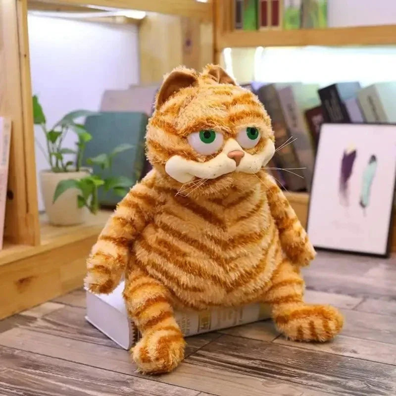 30cm Cute Fat Orange Plush Cat Stuffed Animals Toy Soft YellowTabby Cat Plushies Cartoon Anime Plush Toy Funny Kid Birthday Gift
