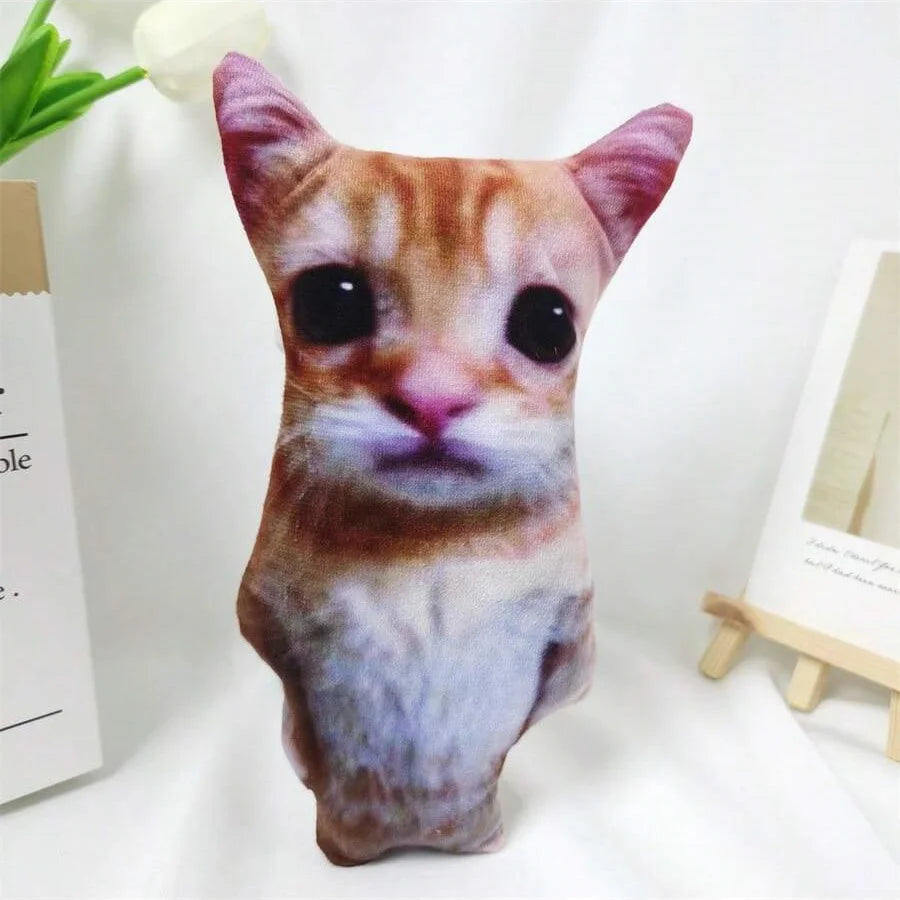 Funny Face Cat Plush Toy, Goofy Kitten Stuffed Animal Meme Cat Stuffed & Plush Animals Toy Gift for Kids Girls Girlfriend