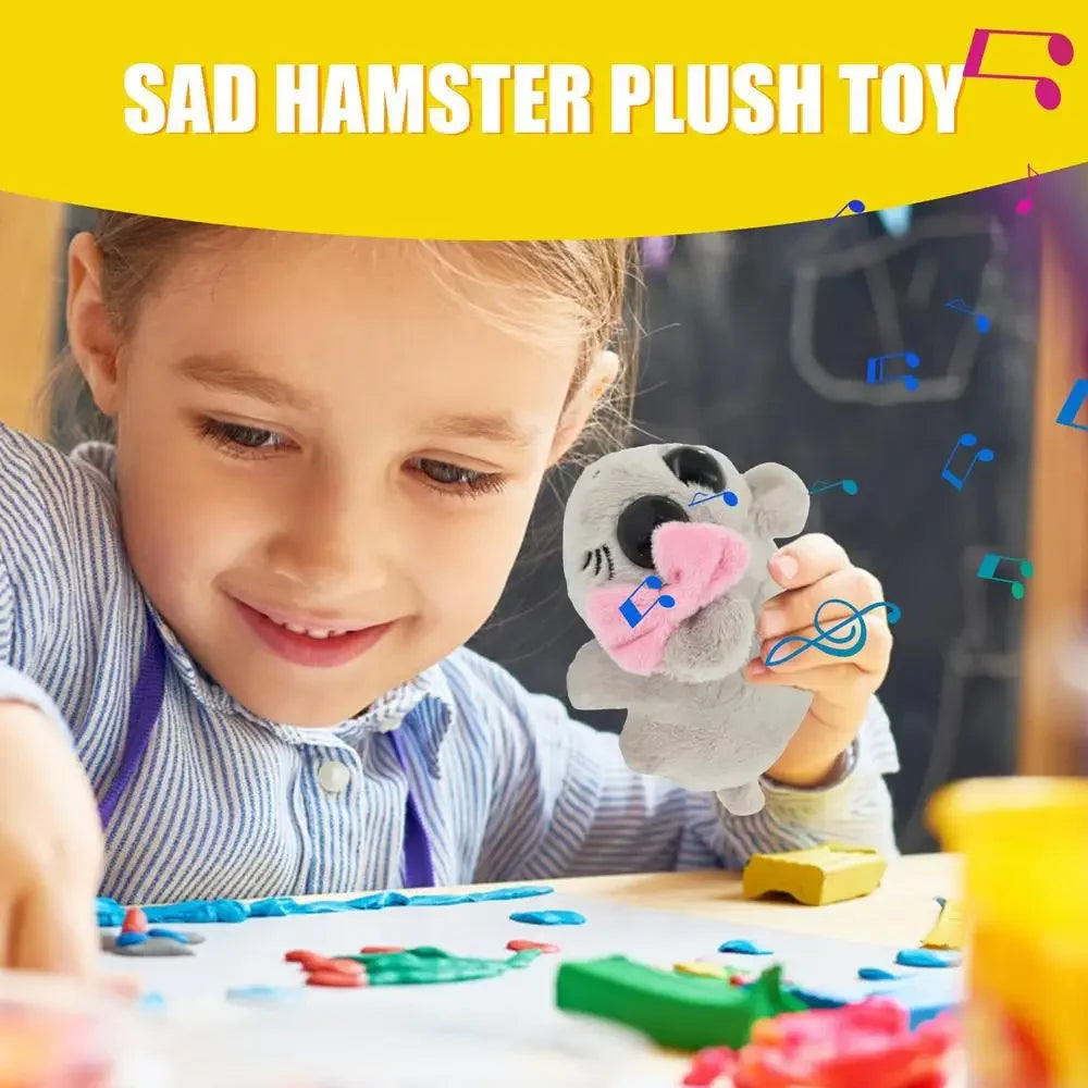 Plush Toys Sad Hamster Popular Fun Meme Stuffed Animals Kawaii Dolls Kids Child Christmas Gifts